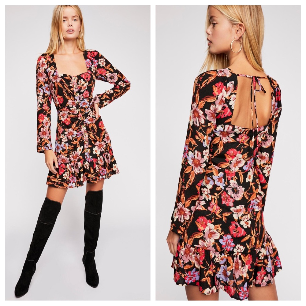 NWT Free People Forever Printed Mini Dress Size 8